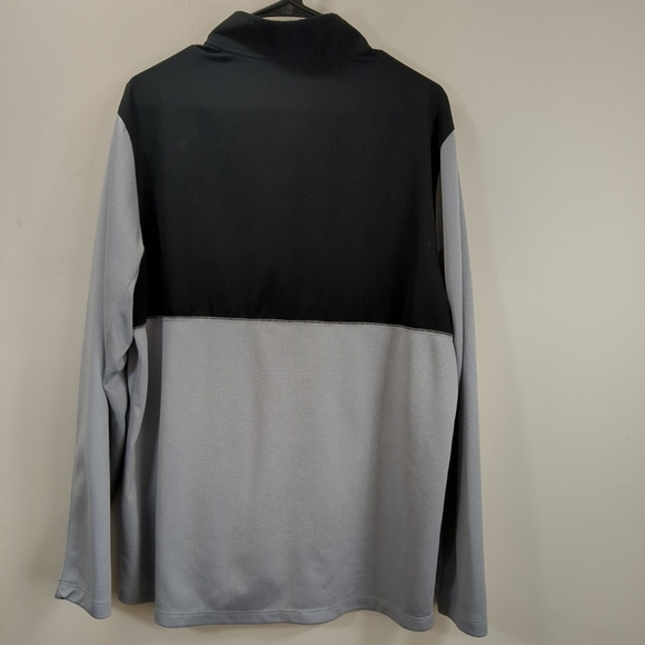Nike Golf men's long sleeve 1/4 zip pullover, gray and black, size L - Picture 8 of 11